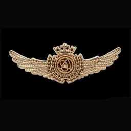 Curren Rose Gold Plated Crown Angle Wing Brooch Pin-picture-26