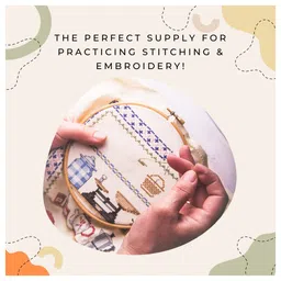 Asian Hobby Crafts Matty Fabric for Embroidery - Baby Pink (Size : 1 X 1 Meter) image 4