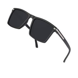 Arzonai Unisex Black UV Protected Lens Plastic Sunglasses-picture-27