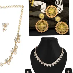 Women Click Set Of 2 Stone studded Jewellery Set-picture-33