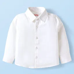 Babyhug Woven Full Sleeves Checkered 3 Piece Party Suit with Bow - Red White & Navy Blue image 5