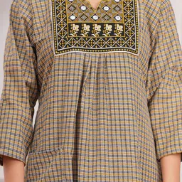 MAYA PRINT Checked Maxi Nightdress image 2