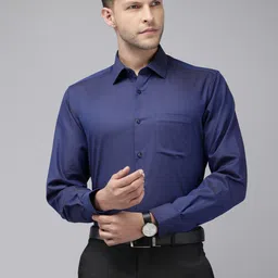 Van Heusen Custom Opaque Pure Cotton Formal Shirt-image-49
