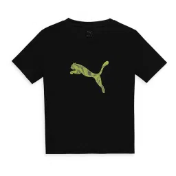 Puma Essentials Boys Black Performance Printed Regular Fit Tee image 1