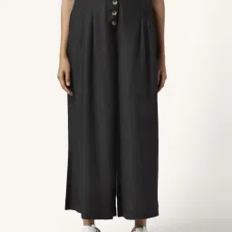Akkriti by Pantaloons Black Mid Rise Culottes image 1