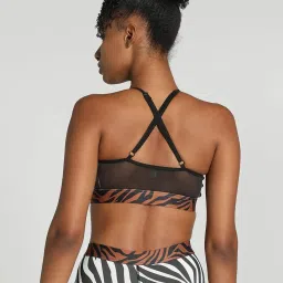 Puma White & Black Printed Sports Bra image 2