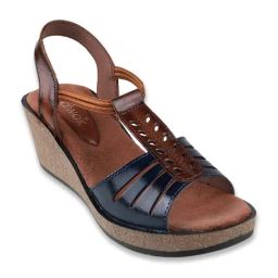 Catwalk Women's Brown Ankle Strap Wedges-picture-28