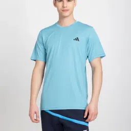 adidas Essentials Blue Regular Fit Striped Training T-Shirt-image-22