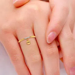 Candere by Kalyan Jewellers BIS Hallmark 14k Yellow Gold & Certified Diamond Ring image 2