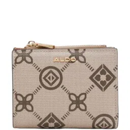 Aldo Brown Printed Bi-Fold Wallet For Women-image-9