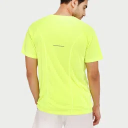 Dida Yellow Polyster Regular Fit Solid T-Shirt image 2