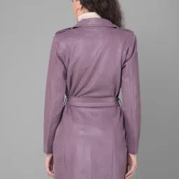 Crimsoune Club Purple Regular Fit Trench Coat image 2