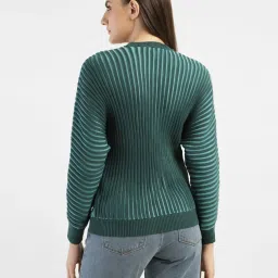 Levi's Green Cotton Self Design Sweater image 2