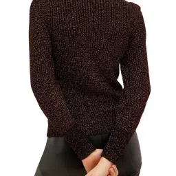 Liu Jo Black Copper Shimmer Regular Fit Sweater image 2