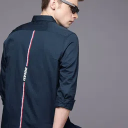 Ducati Brand Logo Printed Pure Cotton Casual Shirt-picture-22