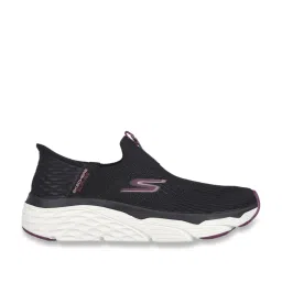 Skechers Women's MAX CUSHIONING ELITE-SMOOTH T Black Burgundy Running Shoes image 1