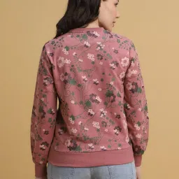 Forever 21 Pink Floral Print Sweatshirt image 2