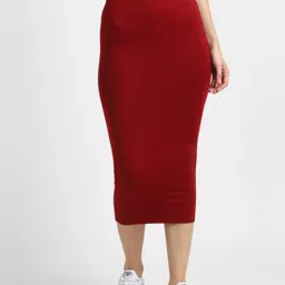 Reebok Red Striped Bodycon Skirt image 1