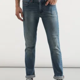 Lee Light Blue Cotton Slim Fit Jeans image 1