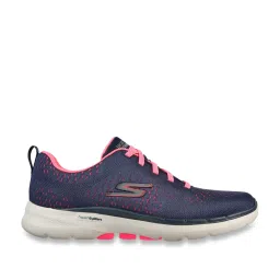 Skechers Women's GO WALK 6 - ADORA Navy Hot Pink Walking Shoes image 1