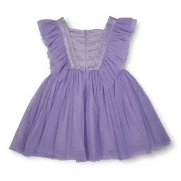 Gini & Jony Kids Purple Regular Fit Dress image 2