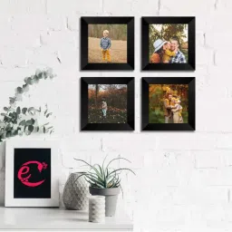 eCraftIndia Memory Wall Collage Photo Frame - Set of 4 Photo Frames with 4 Photos of 5' x 5' image 1