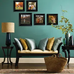 ecraftindia Memory Wall Collage Photo Frame - Set of 5 Photo Frames with 4 Photos of 4' x 4', 1 Photo of 5' x 5' image 2