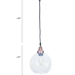 Fos Lighting Contemporary Undulated Clear Melon Glass Pendant Light - Set of 1 image 4