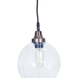 Fos Lighting Contemporary Undulated Clear Melon Glass Pendant Light - Set of 1 image 3