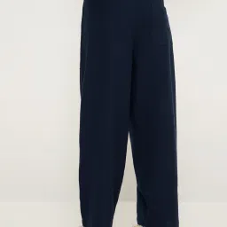 Bombay Paisley by Westside Navy High-Rise Cotton-Blend Trousers image 2