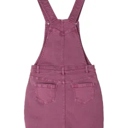Allen Solly Junior Pink Solid Dungaree image 2