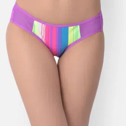 Clovia Multicolor Striped Bikini Panty image 1