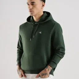 Calvin Klein Jeans Green Cotton Regular Fit Hoodie image 3