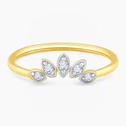 GIVA 14k Yellow Gold Sun Dance Lab Grown Diamond Ring image 2