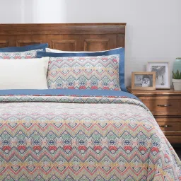 Maspar Printed Red 300 Cotton Single Duvet Cover With Pillow Case image 2