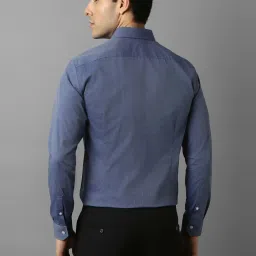 Louis Philippe Powder Blue Cotton Slim Fit Texture Shirt image 2