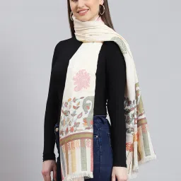 Monte Carlo Off White Printed Shawl image 2