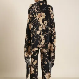 showoffff SHOWOFF Navy Floral Print Co-Ord Set image 2