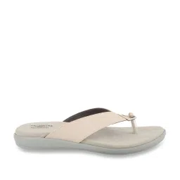 MediFeet Women's Standard Cream Thong Sandals image 1