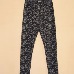 Pantaloons Junior Black Printed Leggings image 1