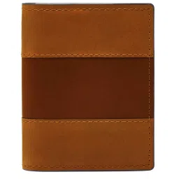 Fossil Everett Brown Paneled Bi-Fold Wallet for Men image 1