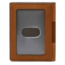 Fossil Everett Brown Paneled Bi-Fold Wallet for Men image 2