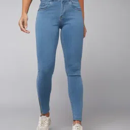 DOLCE CRUDO Blue Skinny Fit High Rise Jeans-picture-23