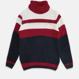 Pantaloons Junior Multicolor Striped Full Sleeves Sweater-picture-14