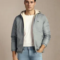 Louis Philippe Grey Regular Fit Solid Jacket-picture-28