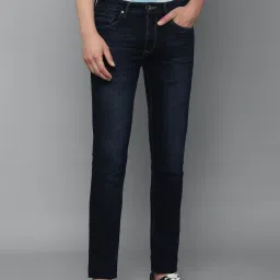 Louis Philippe Jeans Navy Cotton Slim Fit Jeans image 1