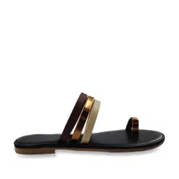 The Madras Trunk Women's Belle Bronze Toe Ring Sandals-picture-20