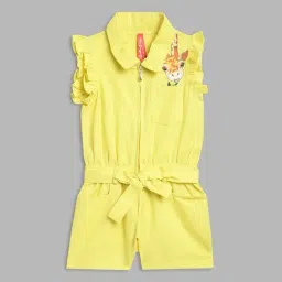 Blue Giraffe Kids Yellow Printed Jumpsuit-picture-23