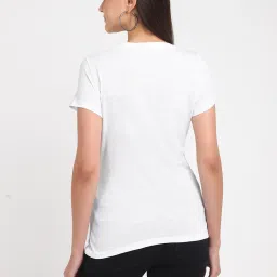 Guess White Cotton Print Short sleeve T-Shirt image 2