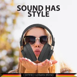 Blaupunkt BH41 Over Ear BT Wireless Headphones with Built in Mic & TurboVolt Fast Charging (Black) image 2